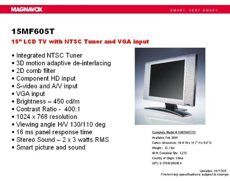 Magnavox 15MF605T - 15" Lcd Tv User manual