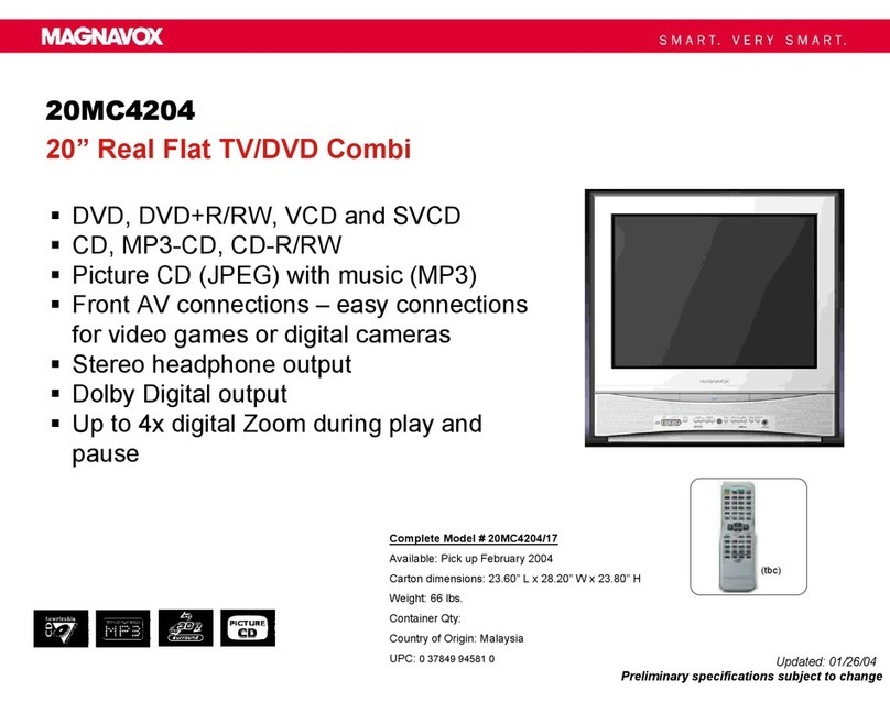 Magnavox 20MC4204 - Tv/dvd Combination User manual
