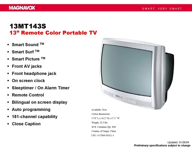Magnavox 13MT143S, 20MT133S, 20MS233S User manual