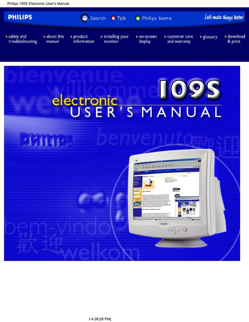 Philips 109S13 User manual Philips 109S13 User manual