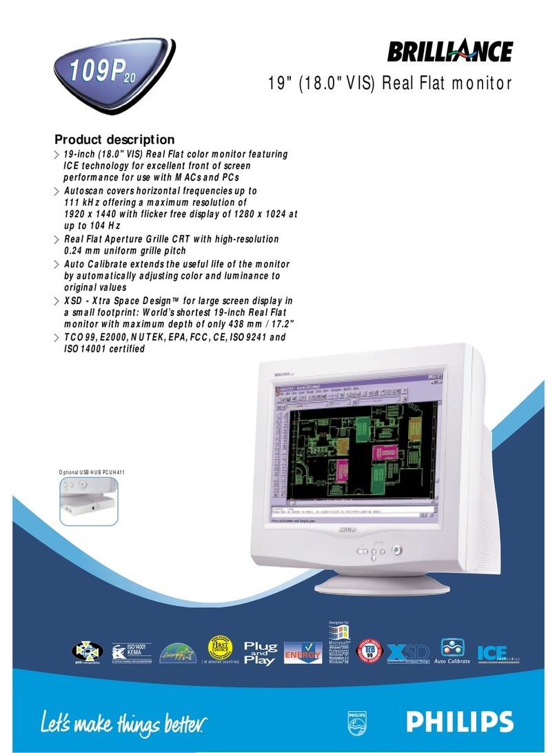 Philips Brilliance 109P20 User manual