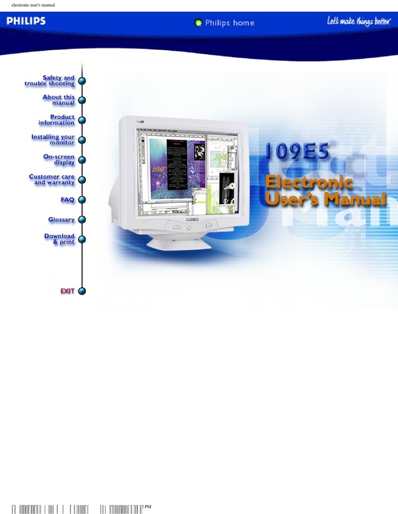 Philips 109E5 user guide