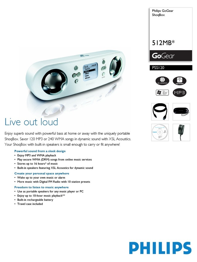Philips PSS120 User manual