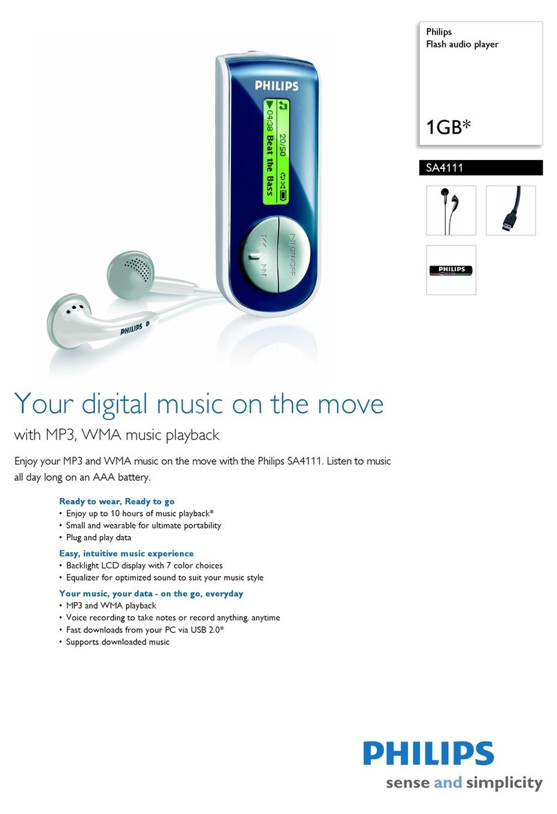 Philips SA4111 User manual