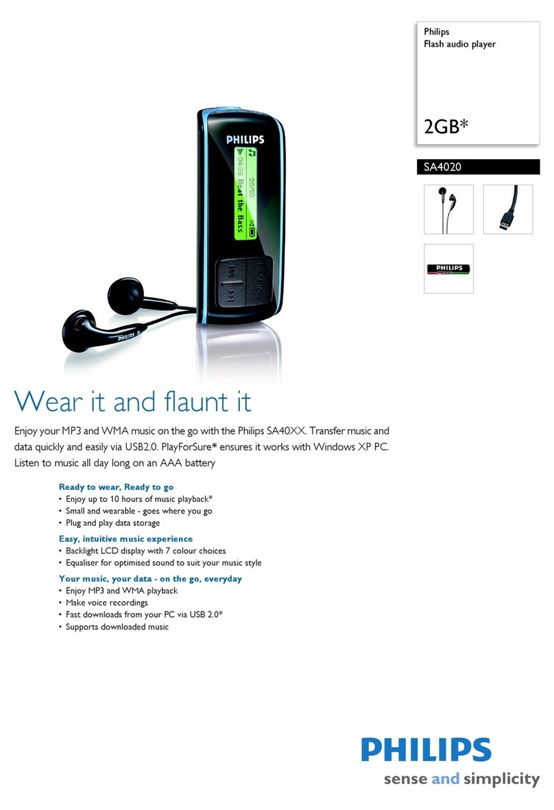 Philips SA4020 User manual