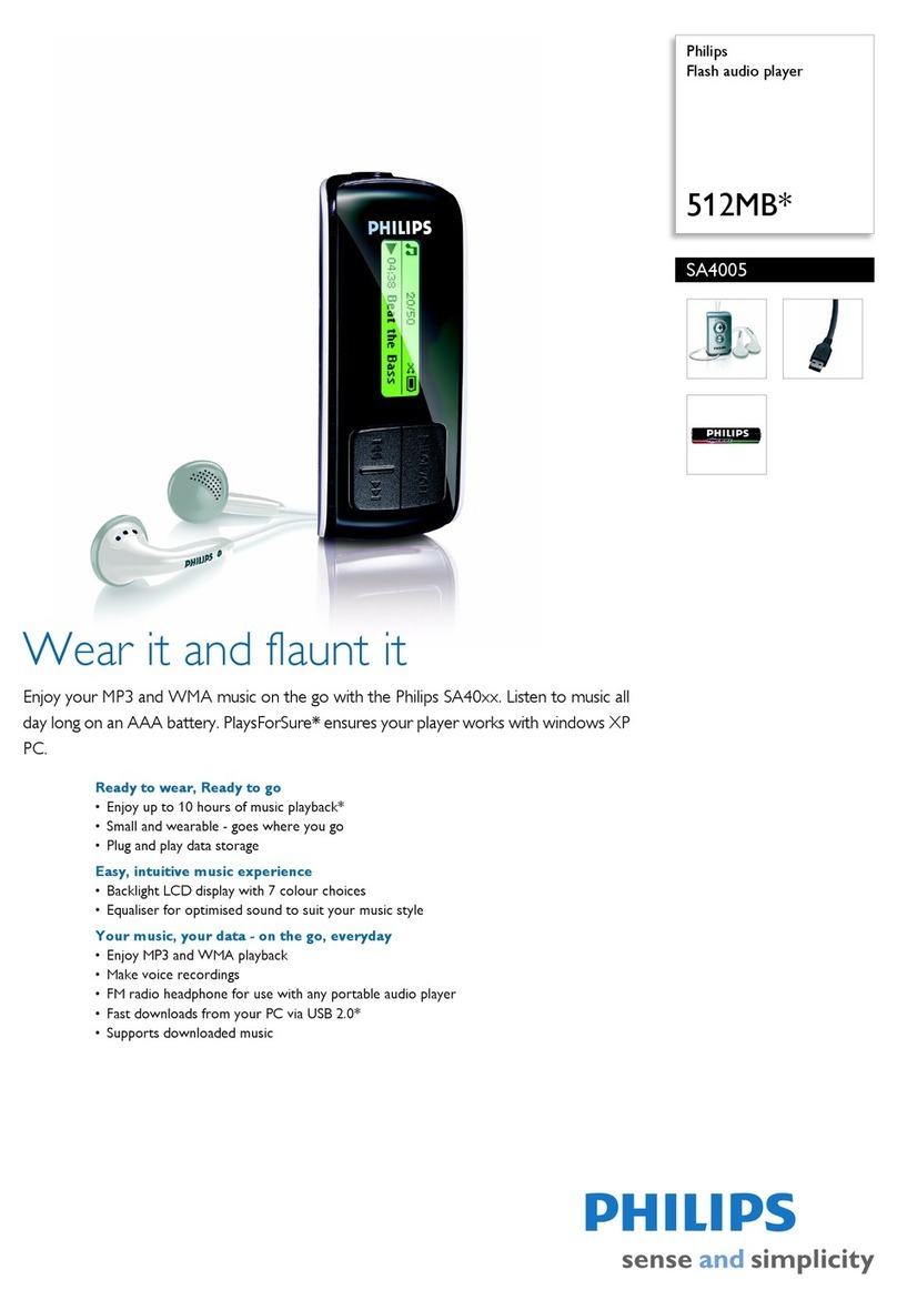 Philips SA4005 User manual