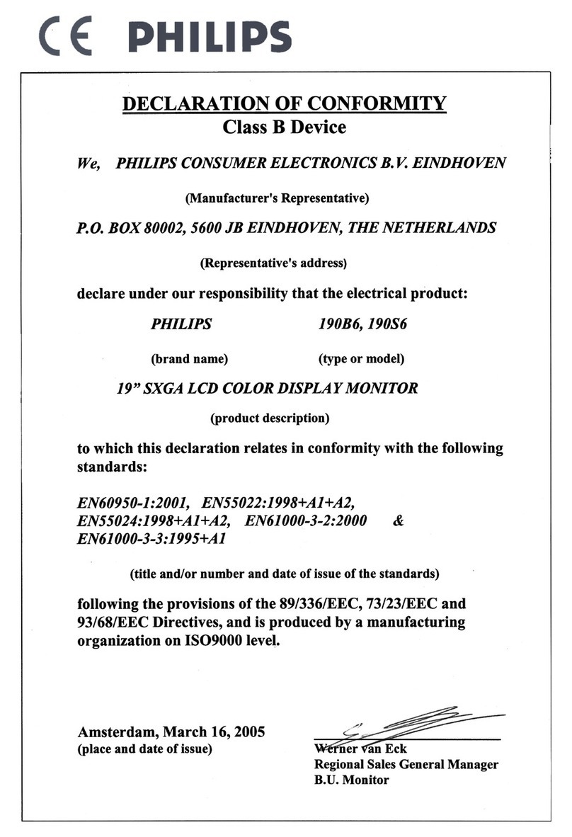 Philips 190B6CB Reference guide
