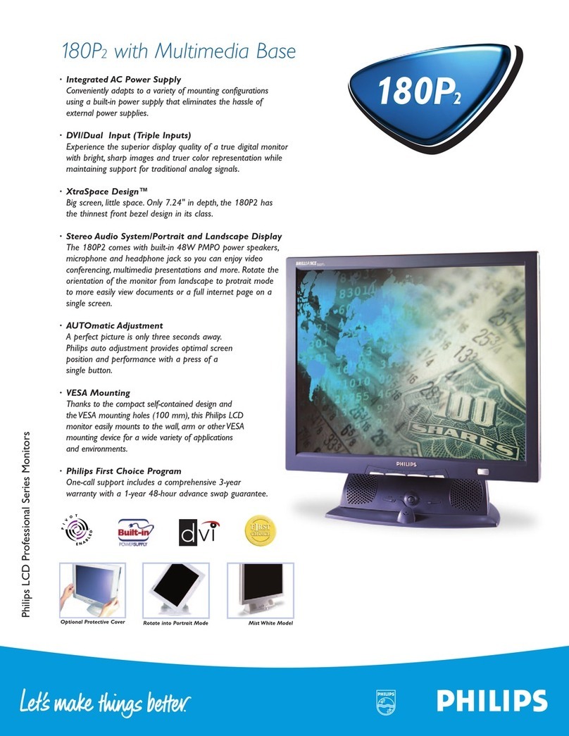 Philips Brilliance 180P2G User manual