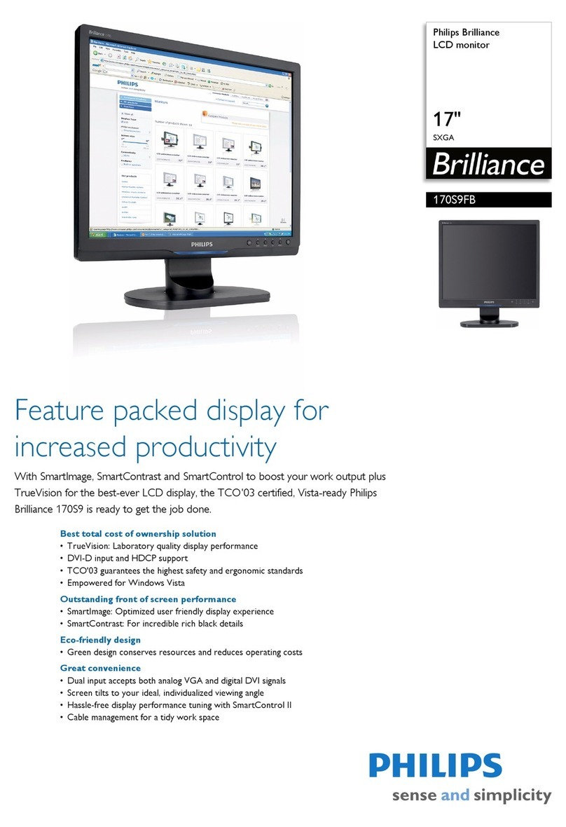 Philips Brilliance 170S9FB User manual