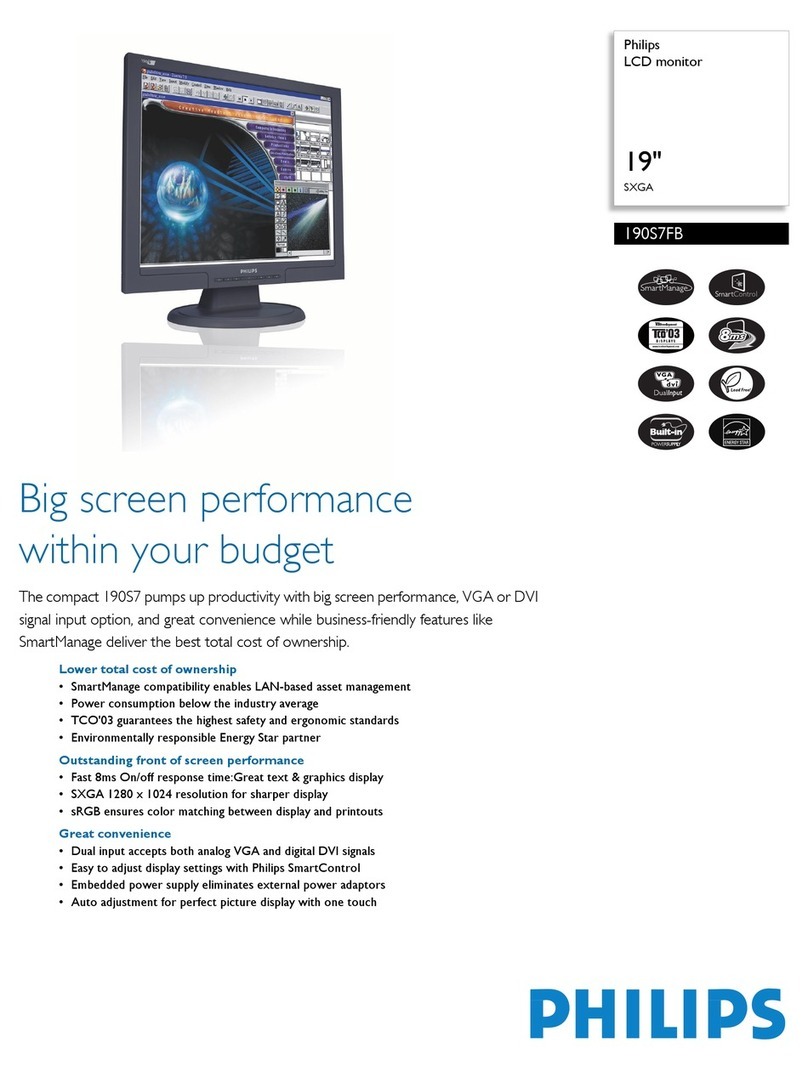 Philips 190S7 User manual