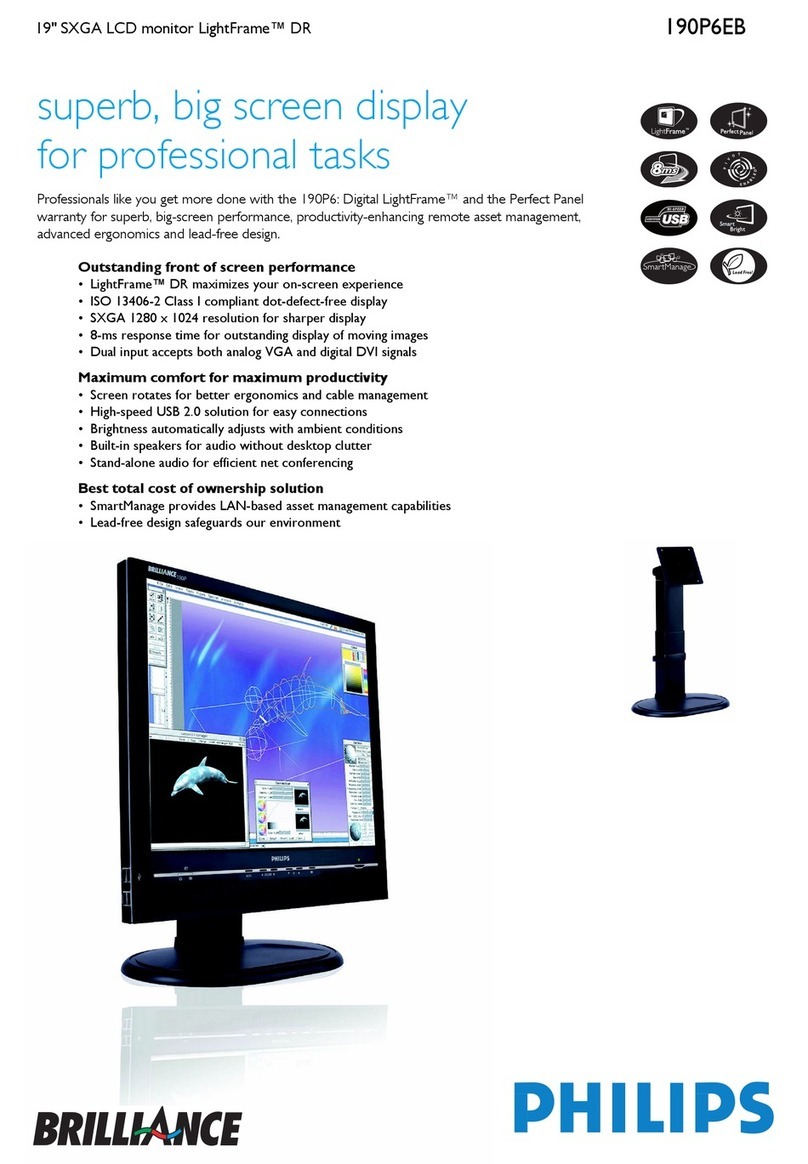 Philips Brilliance 190P6EB User manual