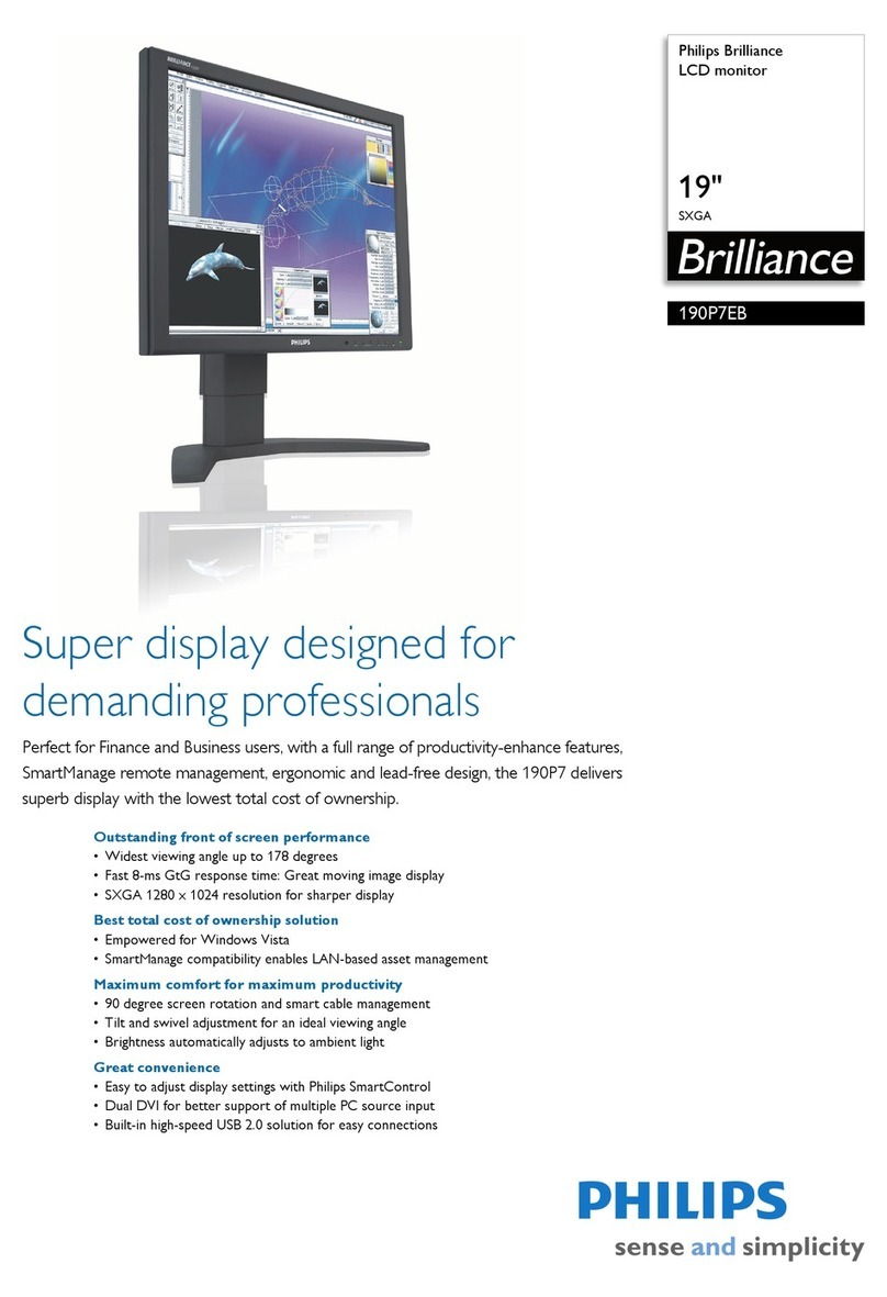 Philips Brilliance 190P7EB User manual