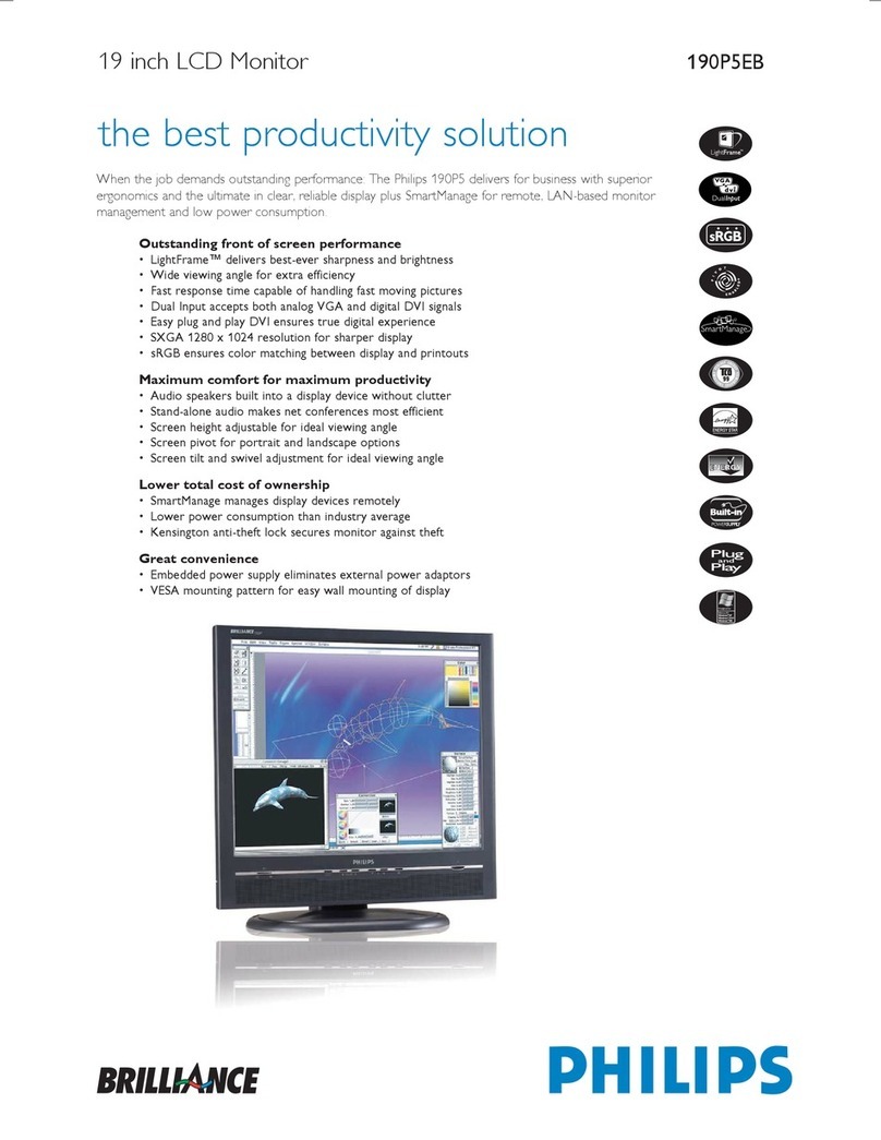 Philips Brilliance 190P5EB User manual