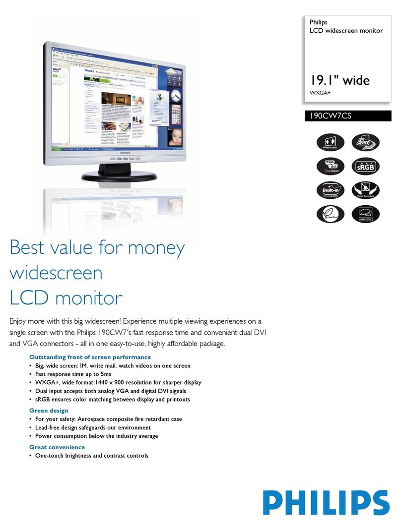 Philips 190CW7CS User manual