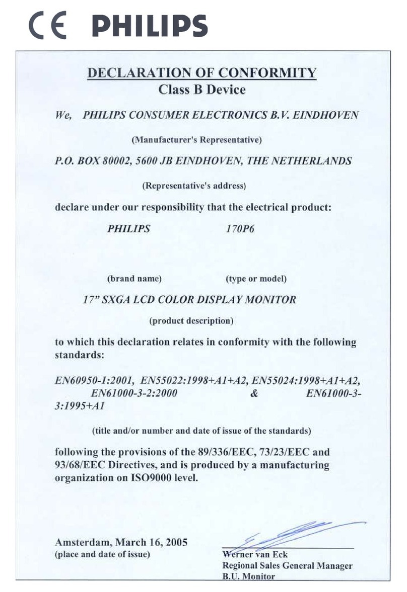 Philips Brilliance 170P6EB Reference guide
