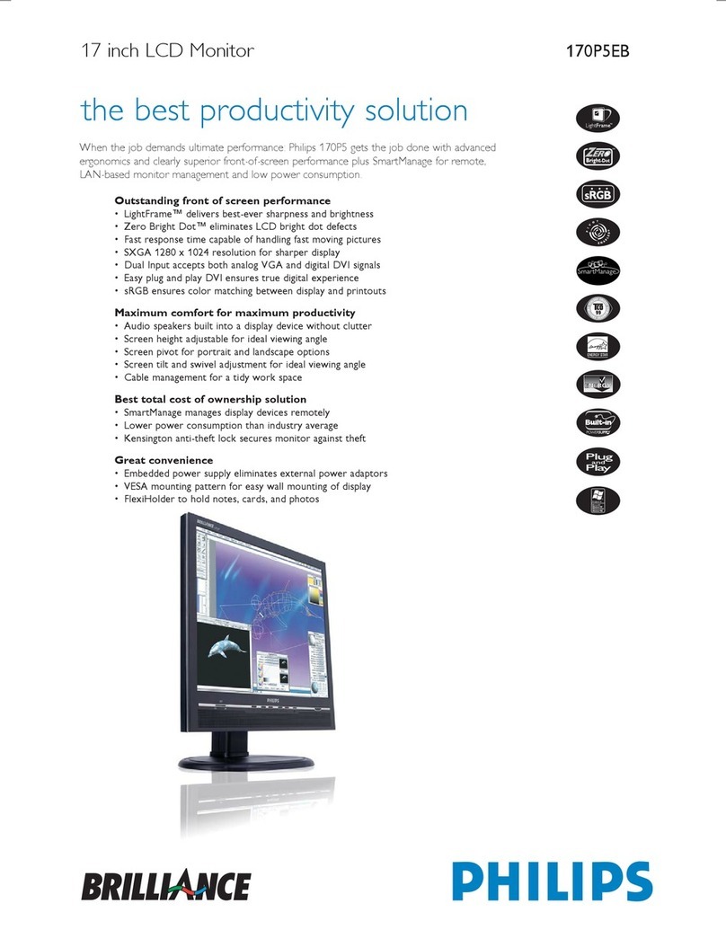 Philips Brilliance 170P5EB User manual