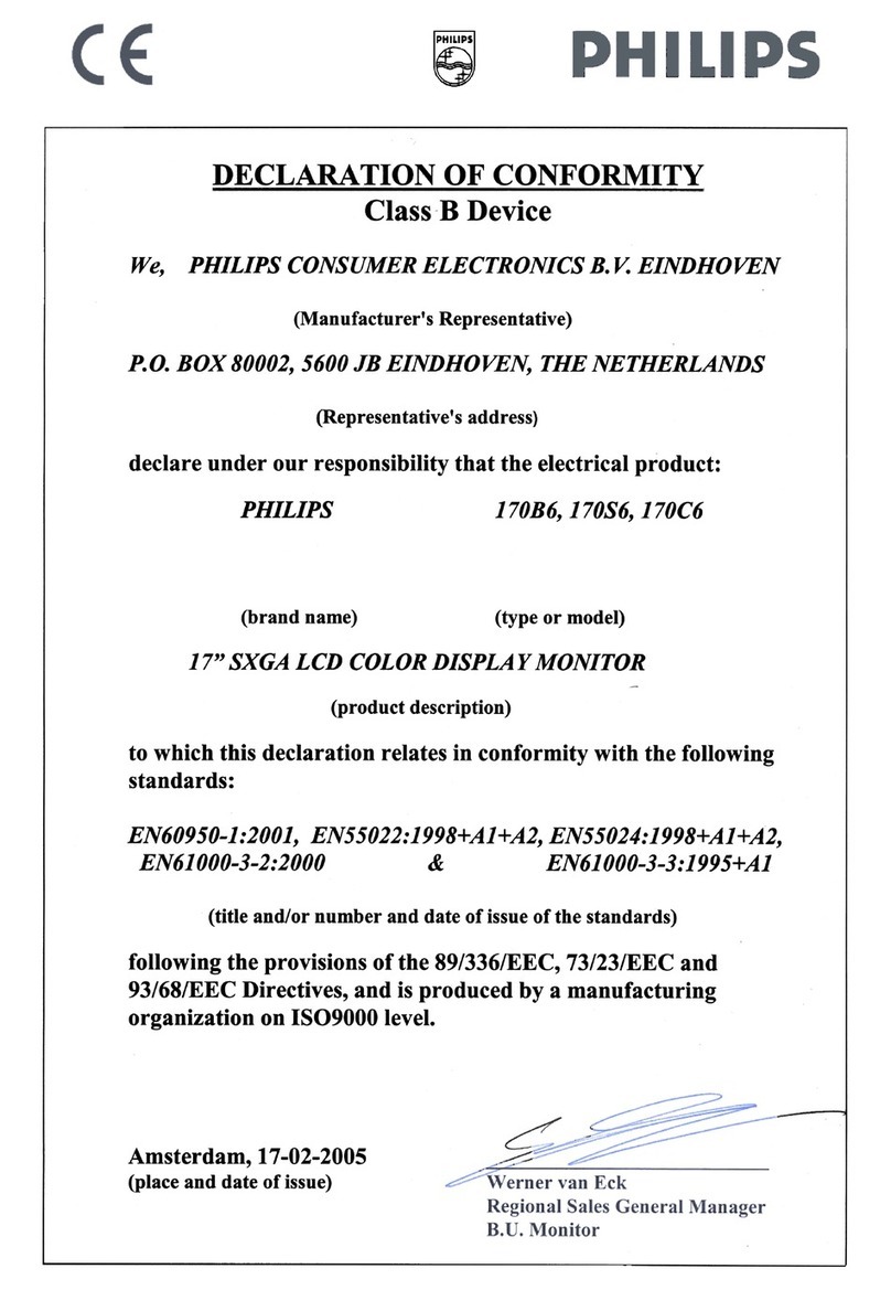 Philips 170B6CB Reference guide
