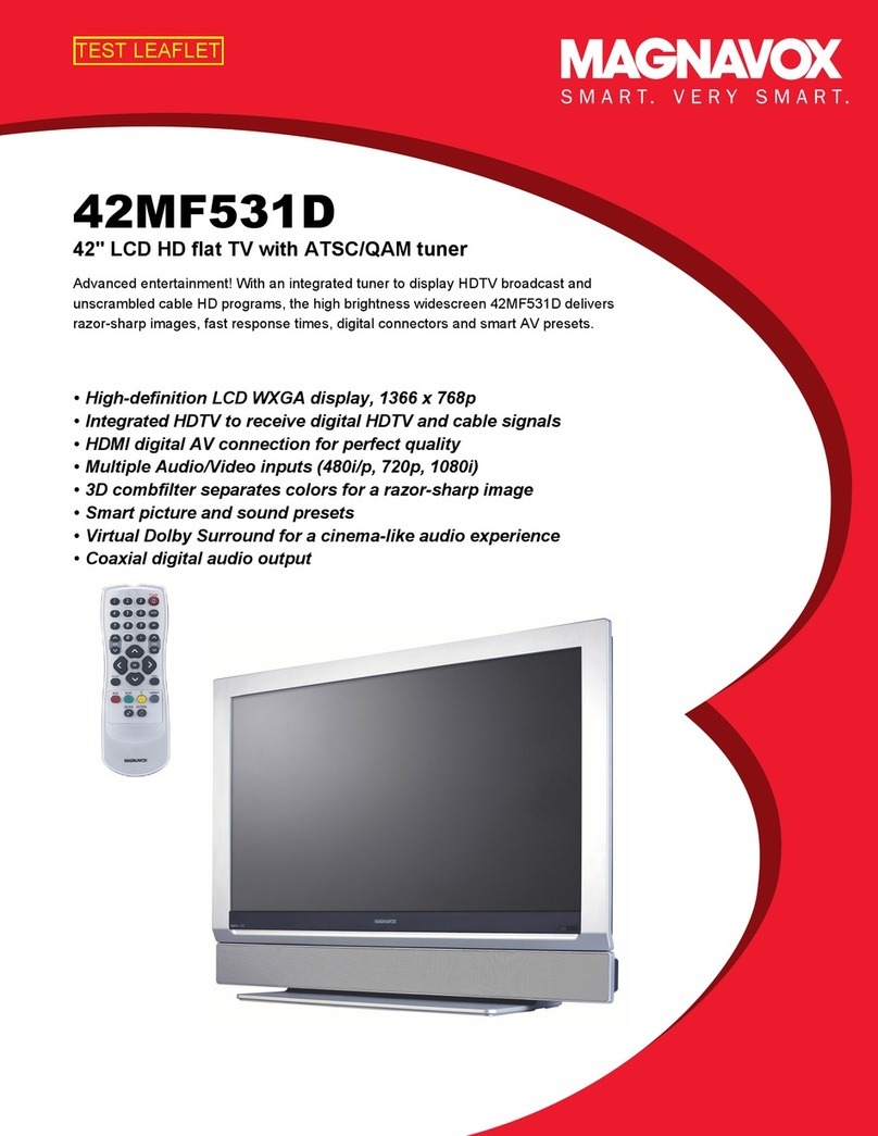 Magnavox 42MF531D - Hook Up Guide Specifications
