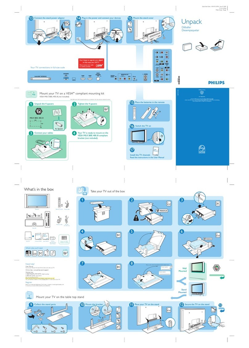 Philips 42PF9830A - Hook Up Guide User manual