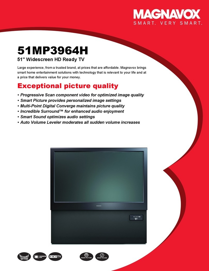 Magnavox 51MP3964H - 51" Widescreen Hd Ready Tv User manual Magnavox 51MP3964H - 51" Widescreen Hd Ready Tv User manual