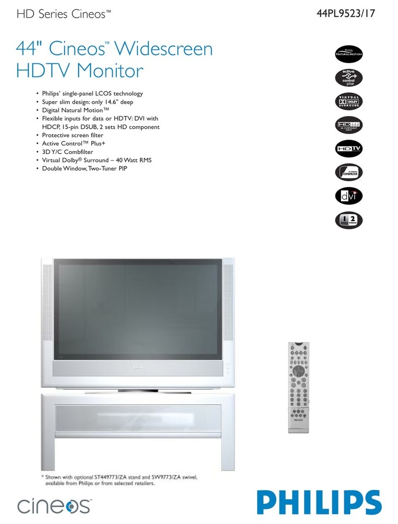 Philips Cineos 44PL9523 User manual