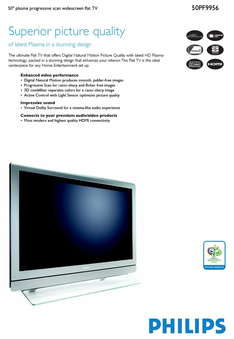 Philips 50PF9956 Specification sheet