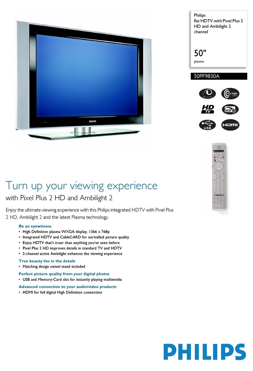 Philips 50PF9830A User manual