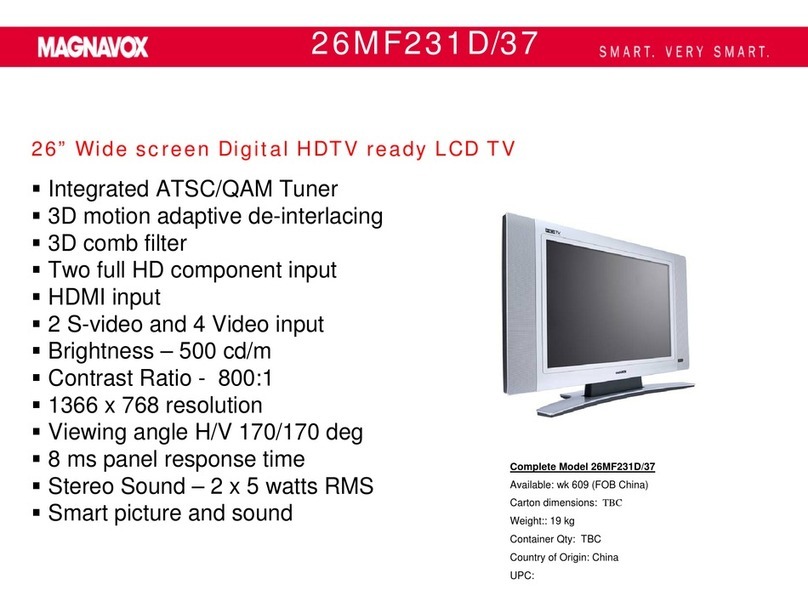 Magnavox 26MF231D - Hook Up Guide User manual
