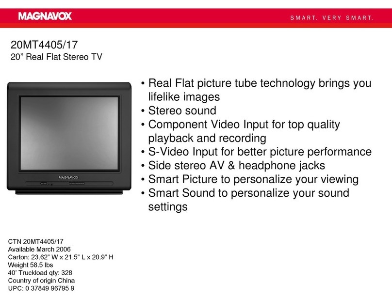 Magnavox 20MT4405 - 20" Real Flat Stereo Tv User manual Magnavox 20MT4405 - 20" Real Flat Stereo Tv User manual