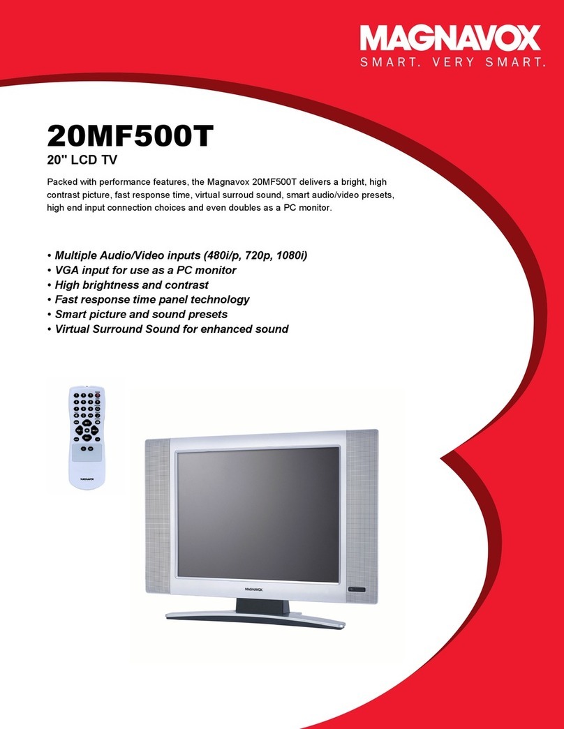 Magnavox 20MF500T - 20 LCD TV Specifications
