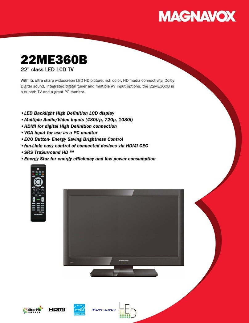 Magnavox 22ME360B - Signature Series User manual