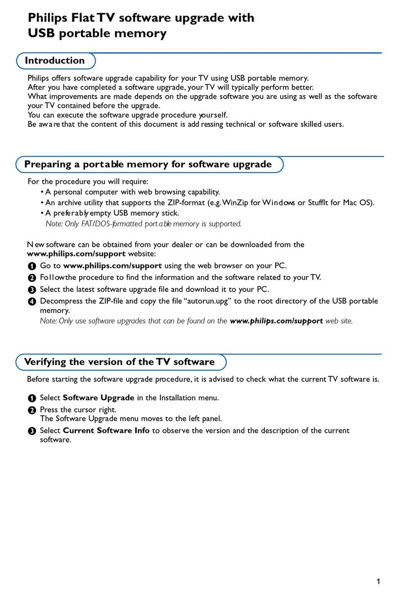 Philips 32PF7320A Software upgrade instructions
