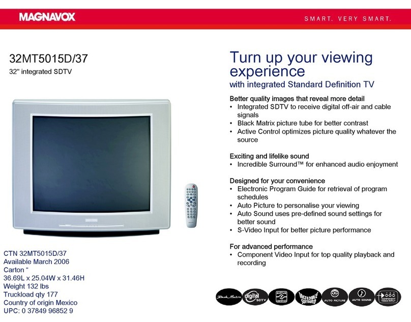 Magnavox 32MT5015D - 32" Integrated Sdtv Owner's manual