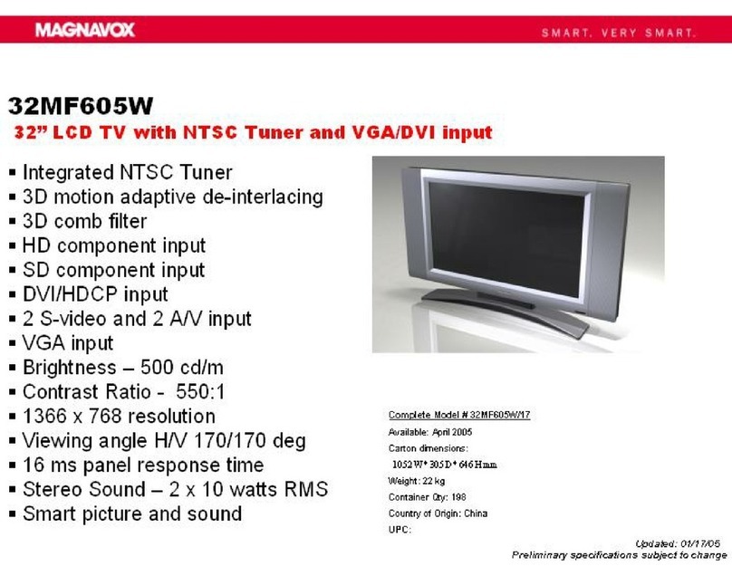 Magnavox 32MF605W Series User manual