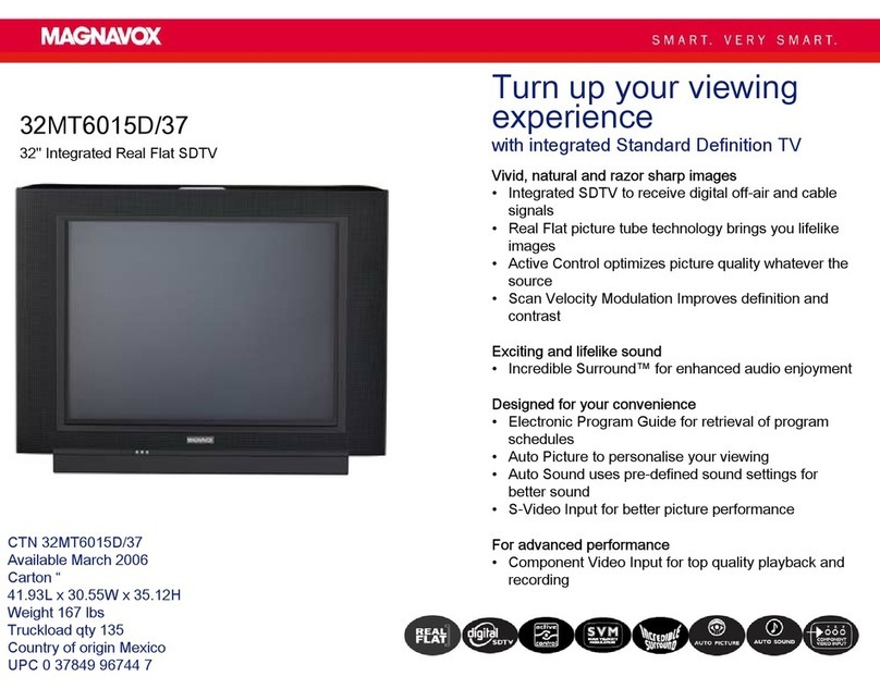 Magnavox 32MT6015D - 32" Integrated Real Flat Sdtv Owner's manual Magnavox 32MT6015D - 32" Integrated Real Flat Sdtv Owner's manual