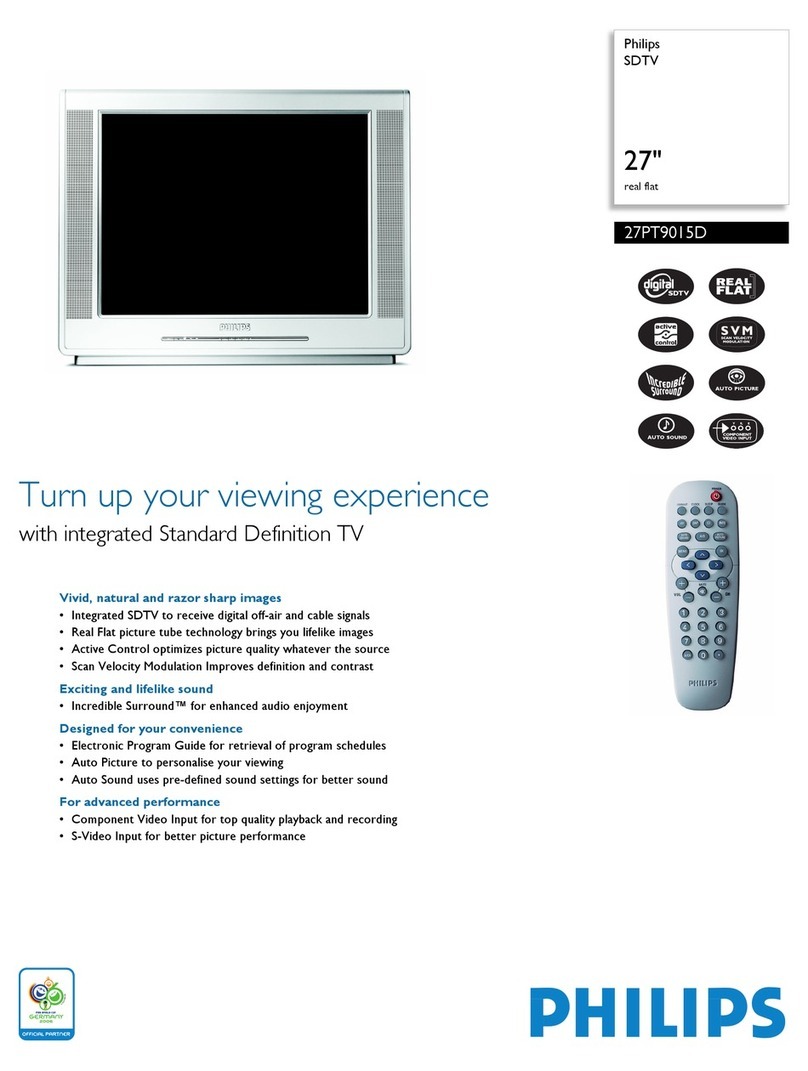 Philips 27-REAL FLAT SDTV 27PT9015D - Hook Up Guide User manual