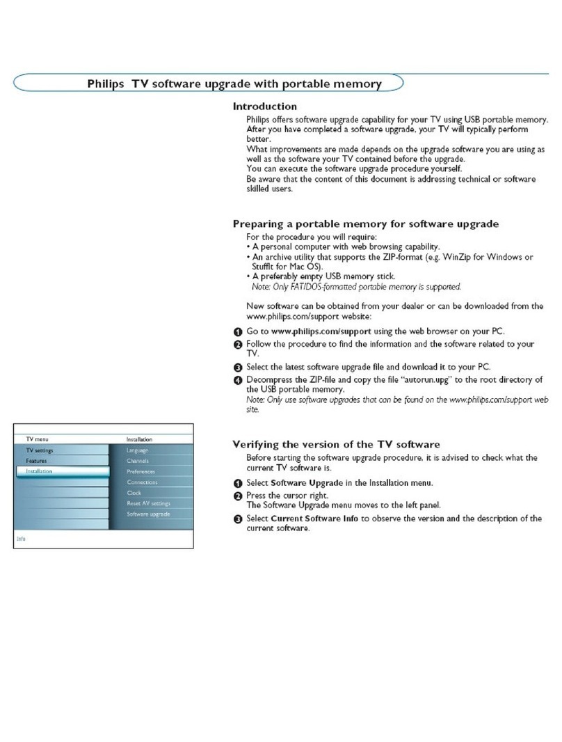 Philips 32HF5335D Software upgrade instructions