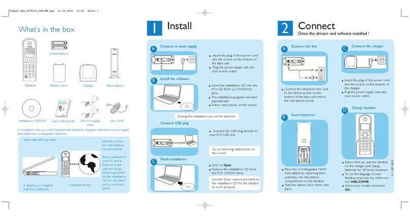 Philips VOIP3211 quick start guide