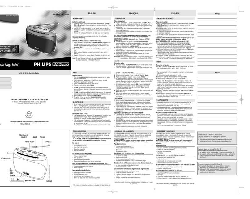 Philips AE2110 user guide