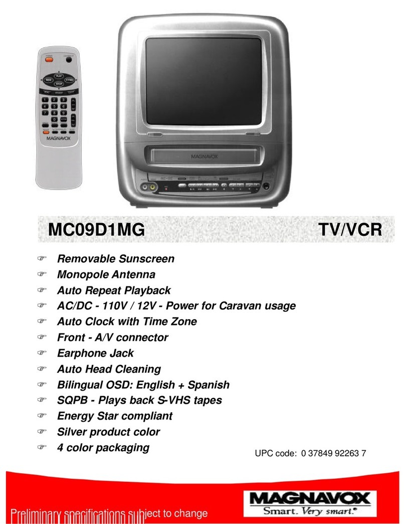 Magnavox MC09D1MG - Tv/vcr Combination - Mono Owner's manual