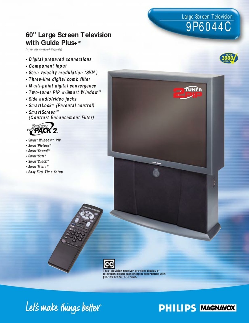 Philips Magnavox 9P6044C Specification sheet