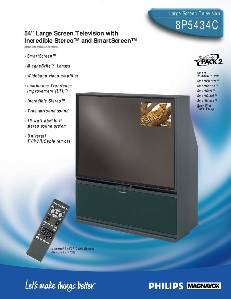 Philips Magnavox 8P5434C Specification sheet