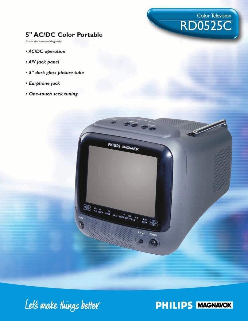 Philips COLOR TV 5 INCH RD0525C User manual