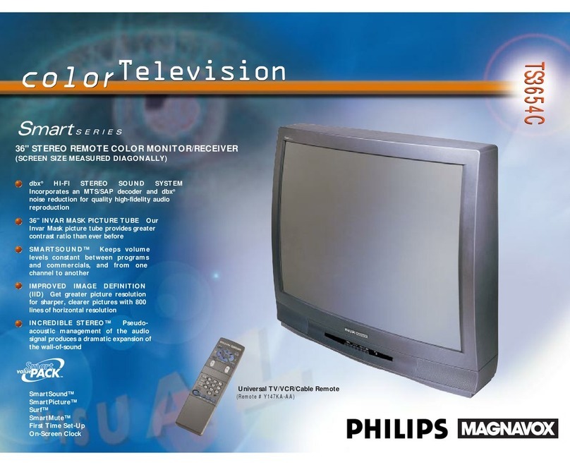 Philips COLOR TV 36 INCH TABLE TS3654C brochure