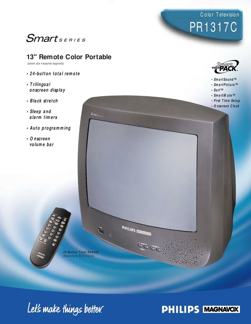Philips COLOR TV 13 INCH PORTABLE PR1317C brochure