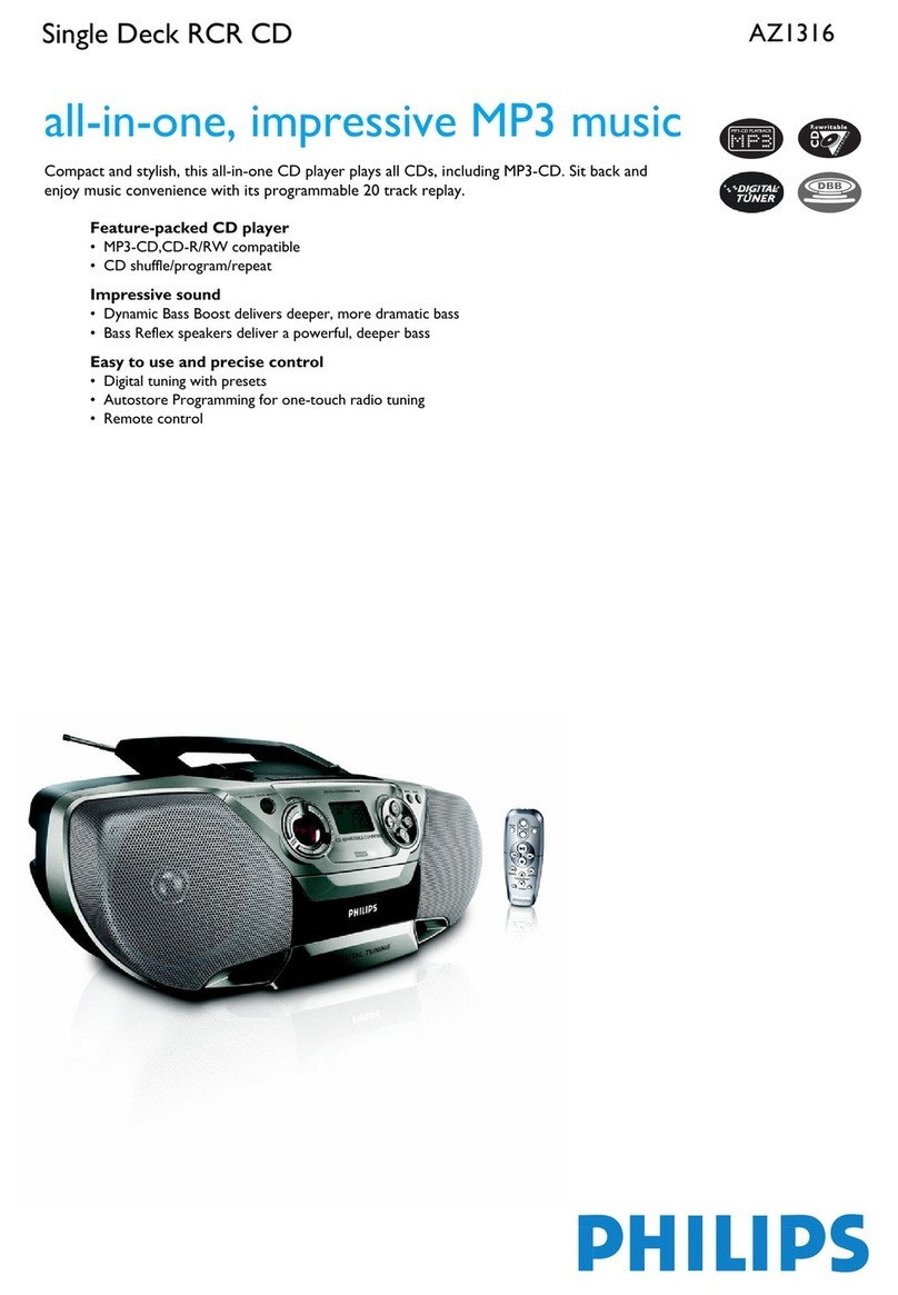 Philips AZ1316 Specifications
