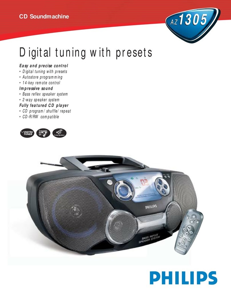 Philips AZ1305 Specifications