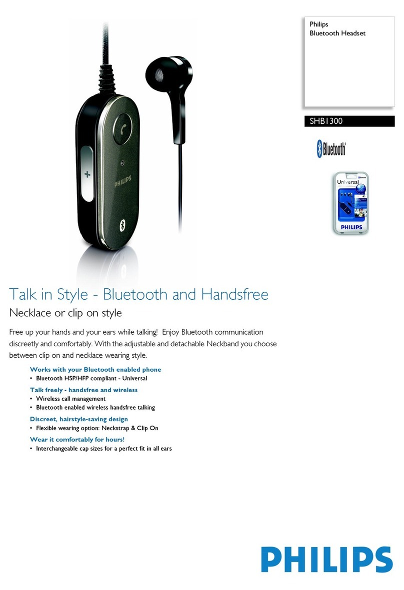 Philips SHB1300 Specifications