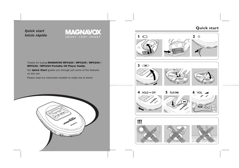 Magnavox MPC22517 - Port. Cd Player User manual Magnavox MPC22517 - Port. Cd Player User manual