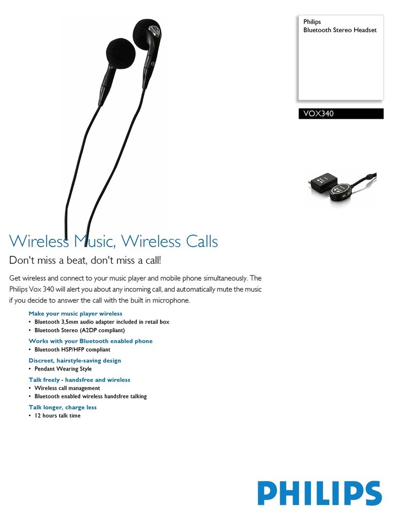 Philips VOX340 Specifications
